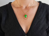 collier pendentif anneau agate verte sophie bijoux