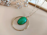 pendentif agate verte